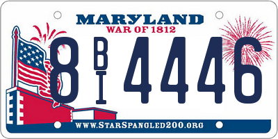 MD license plate 8BI4446