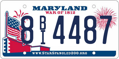 MD license plate 8BI4487