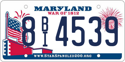 MD license plate 8BI4539