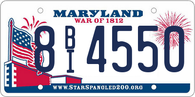 MD license plate 8BI4550
