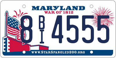 MD license plate 8BI4555