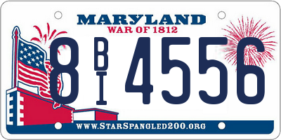 MD license plate 8BI4556