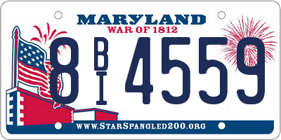 MD license plate 8BI4559