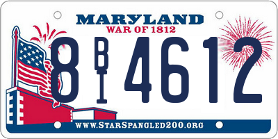 MD license plate 8BI4612