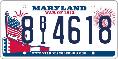 MD license plate 8BI4618