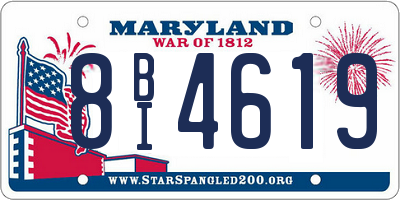 MD license plate 8BI4619