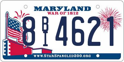 MD license plate 8BI4621
