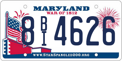 MD license plate 8BI4626