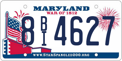 MD license plate 8BI4627