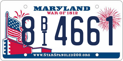 MD license plate 8BI4661