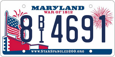 MD license plate 8BI4691