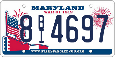 MD license plate 8BI4697