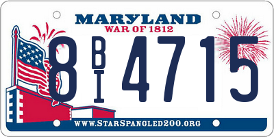 MD license plate 8BI4715