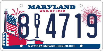 MD license plate 8BI4719