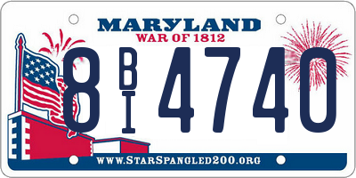 MD license plate 8BI4740