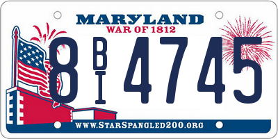 MD license plate 8BI4745