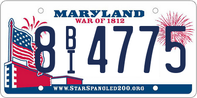 MD license plate 8BI4775