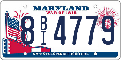 MD license plate 8BI4779