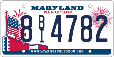 MD license plate 8BI4782