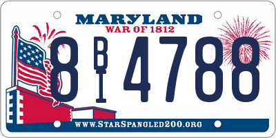 MD license plate 8BI4788
