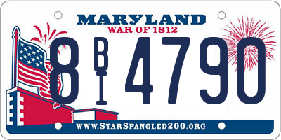 MD license plate 8BI4790