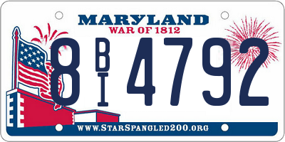MD license plate 8BI4792