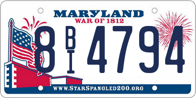 MD license plate 8BI4794