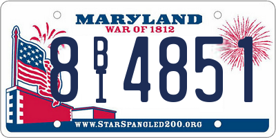 MD license plate 8BI4851