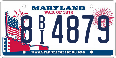 MD license plate 8BI4879