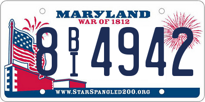 MD license plate 8BI4942