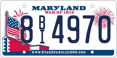 MD license plate 8BI4970