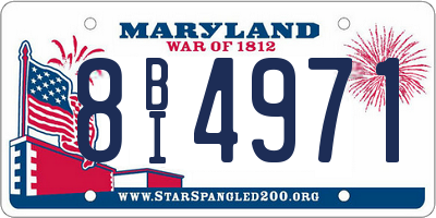 MD license plate 8BI4971