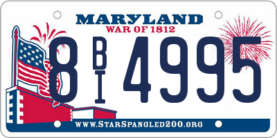 MD license plate 8BI4995