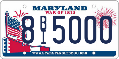 MD license plate 8BI5000