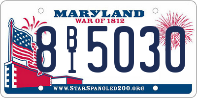 MD license plate 8BI5030