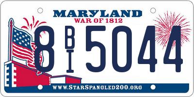 MD license plate 8BI5044
