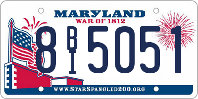 MD license plate 8BI5051