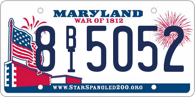 MD license plate 8BI5052