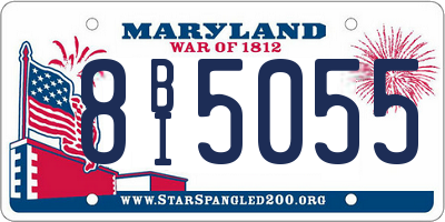 MD license plate 8BI5055