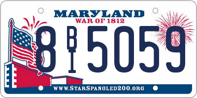 MD license plate 8BI5059