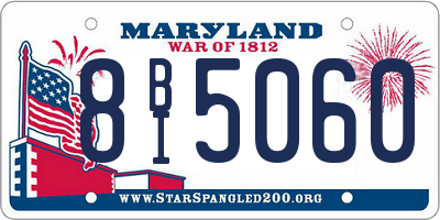 MD license plate 8BI5060