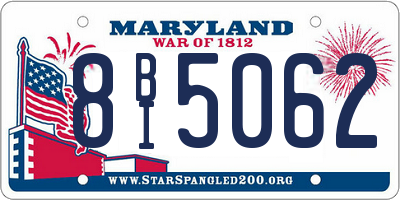 MD license plate 8BI5062