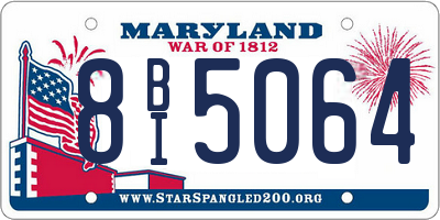 MD license plate 8BI5064