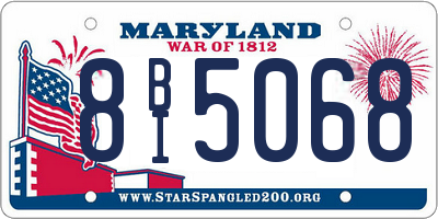 MD license plate 8BI5068