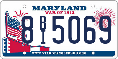 MD license plate 8BI5069