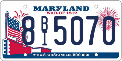 MD license plate 8BI5070