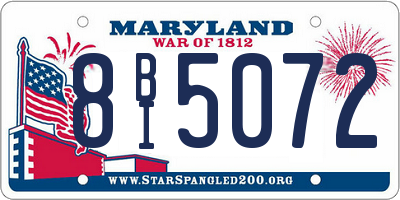 MD license plate 8BI5072