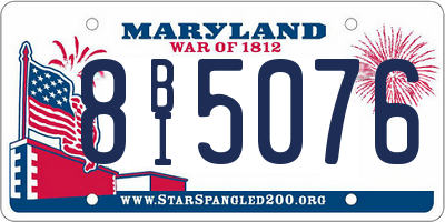 MD license plate 8BI5076