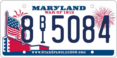 MD license plate 8BI5084