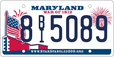 MD license plate 8BI5089